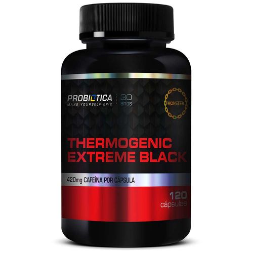 Thermogenic Extreme Black - 120 Cápsulas - Probiótica