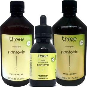 Three Therapy Pantovin Kit Shampoo + Máscara + Tônico Nano Vegetal