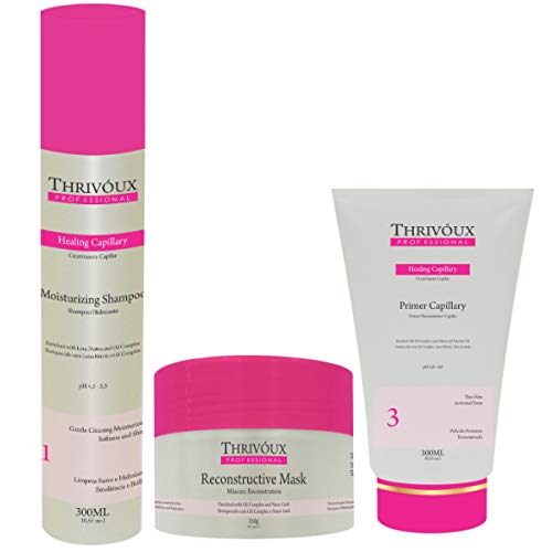 Thrivóux - Kit Cicatrizante Capilar Shampoo 300ml + Máscara 250g + Primer 150ml