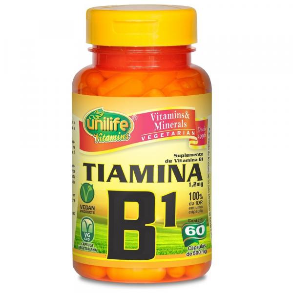 Tiamina Vitamina B1 500mg 60 Cápsulas Unilife
