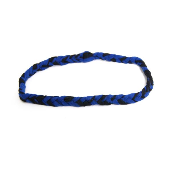 Tiara Headband Azul e Preta - Bijoulux