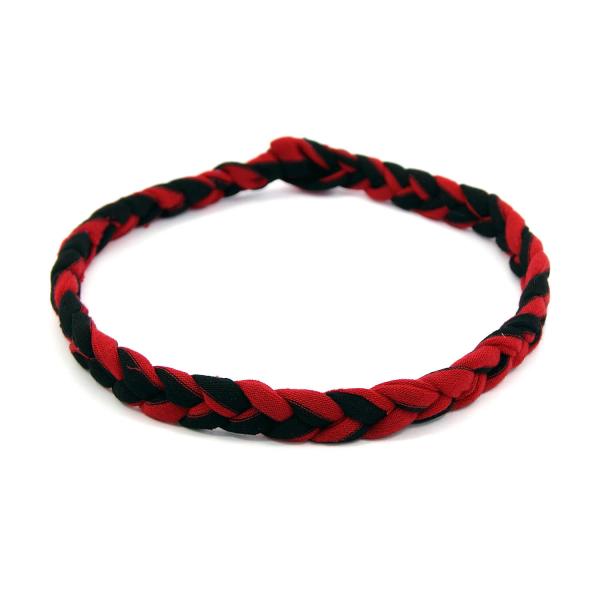 Tiara Headband Preta e Vermelho - Bijoulux