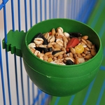 Tigela De Alimentação De Pássaros Comida Água Suporte De Copo Redondo De Plástico Alimentador De Gaiola De Pombo