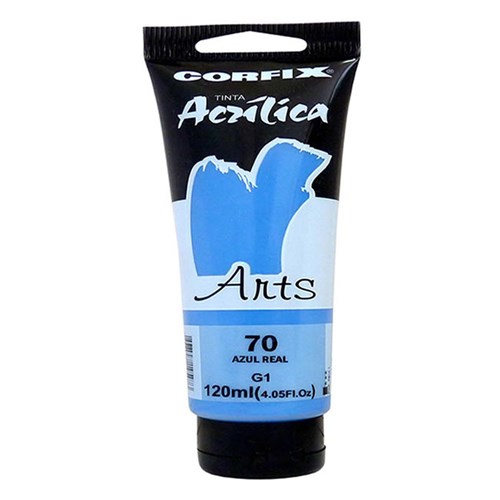 Tinta Acrílica Arts 120ml Azul Real 70 GI Corfix