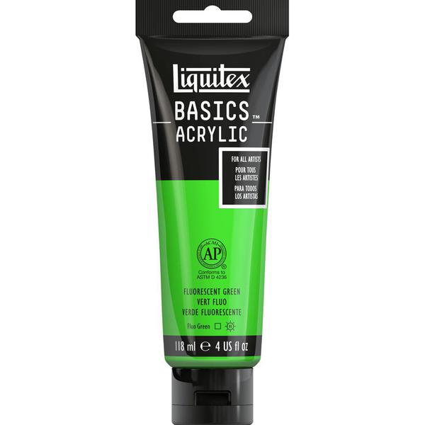Tinta Acrílica Basics Liquitex Fluorescent Green 118ml