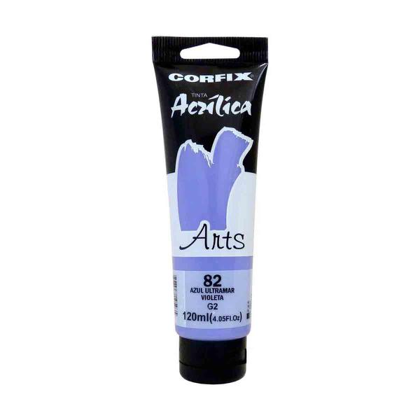 Tinta Acrilica Corfix Arts G2 82 Azul Ultramar Violeta 120ml