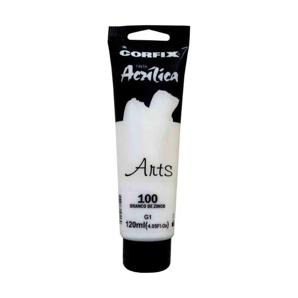 Tinta Acrilica Corfix Arts G1 100 Branco de Zinco 120ml