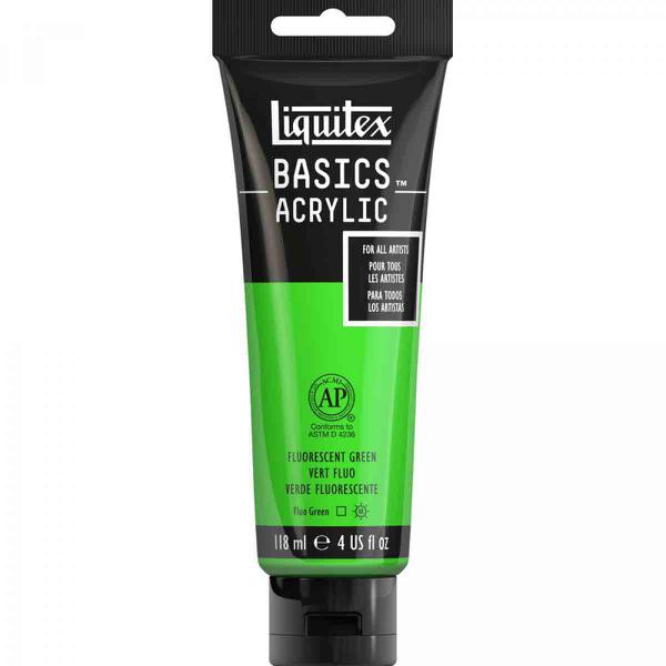 Tinta Acrilica Liquitex Basics 985 Fluorescent Green 118ml