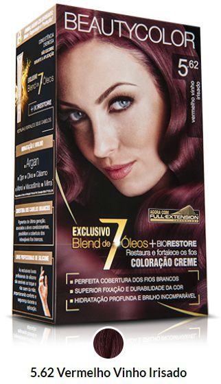 Tinta Beautycolor Kit 5.62 Vermelho Vinho Irisado