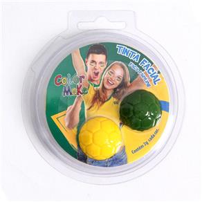 Tinta Cremosa Torcidão Kit com 2 Verde e Amarelo - Tamanho Único - Amarelo