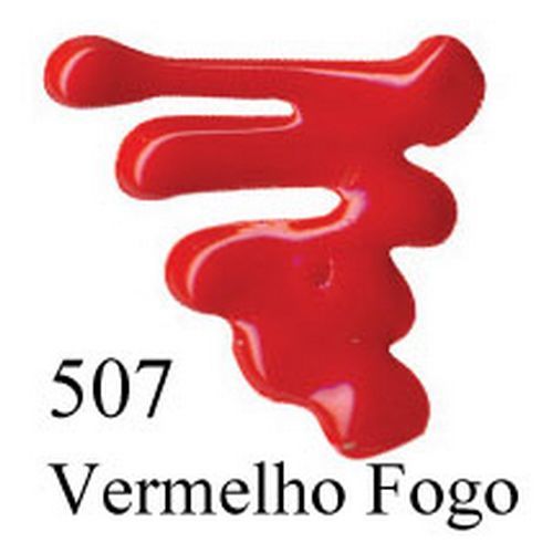 Tinta Dimensional Brilliant 35 Ml - Acrilex - 507-VERMELHO FOGO