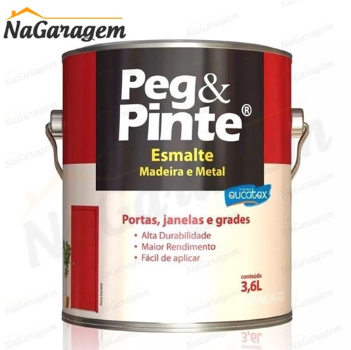 Tinta Esmalte Brilhante Peg & Pinte Vermelho Galão 3,6L Eucatex