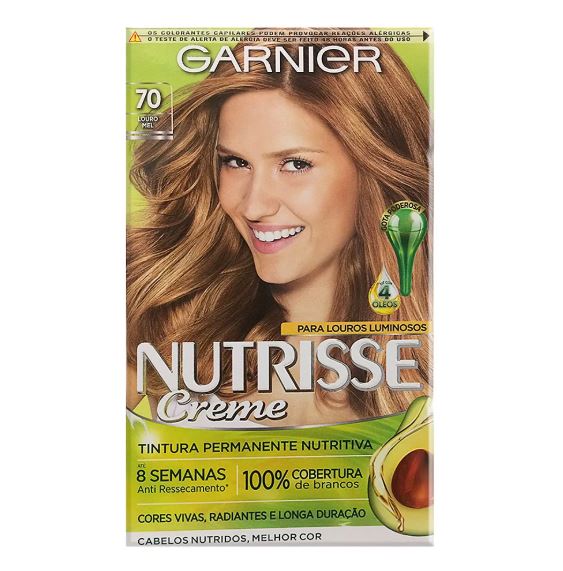 Tinta Garnier Nutrisse Creme Kit Cor 70 Louro Natural Mel
