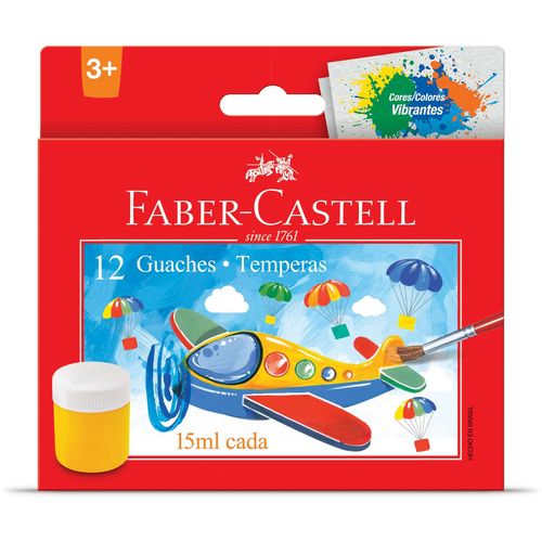 Tinta Guache 015ml 12 Cores Faber-castell Estojo