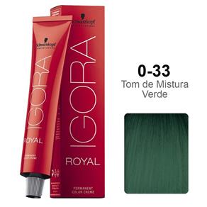 Tinta Igora Royal - 0-33 Tom de Mistura Verde