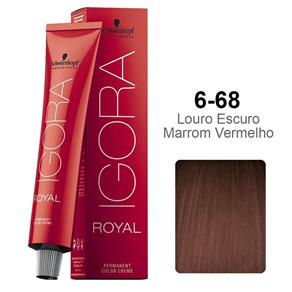 Tinta Igora Royal - 6-68 Louro Escuro Marrom Vermelho