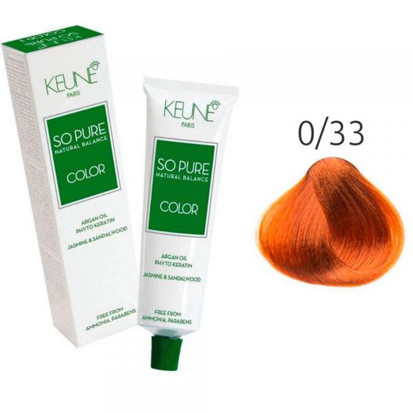 Tinta Keune So Pure 60ml - Cor 0/33 - Dourado