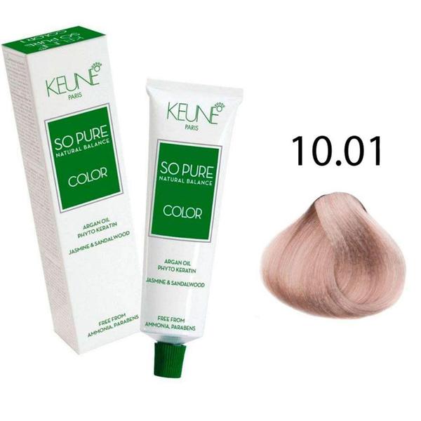 Tinta Keune So Pure 60ml - Cor 10.01 - Louro Claríssimo Platinado