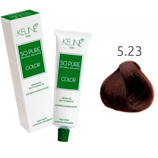 Tinta Keune So Pure 60ml - Cor 5.23 - Castanho Claro Cacau