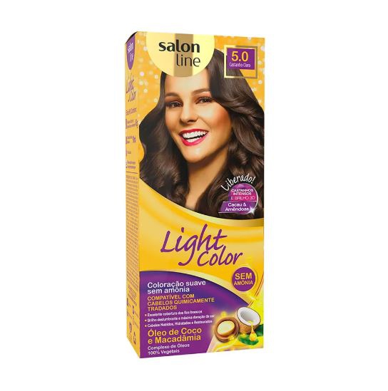 Tinta Light Color Kit 5.0 Castanho Claro - Salon Line