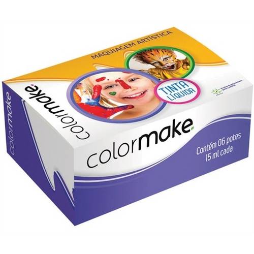 Tinta Líquida Kids C/ 6 Cores - Color Make