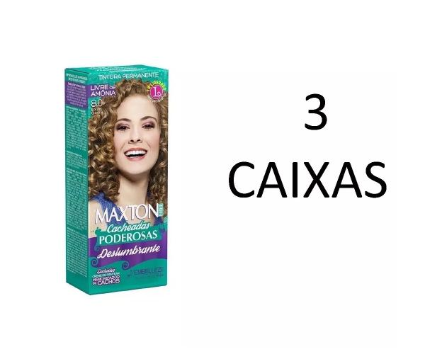 Tinta Maxton Free Cacheadas Poderosas Louro Claro 8.0 ( 3 Caixas) - Embelleze
