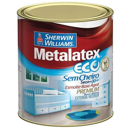 Tinta Metalatex Esmalte Eco Brilho Sherwin Williams 900ml Branco