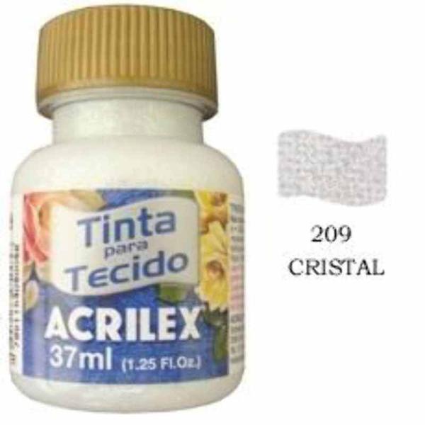 Tinta para Tecido Glitter 37ml Cristal - 050400209 - Acrilex
