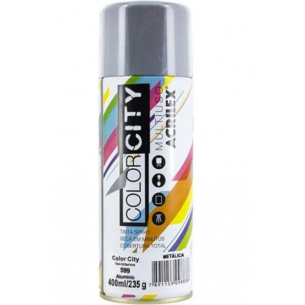 Tinta Spray Acrilex Color City 400 Ml Aluminio 599