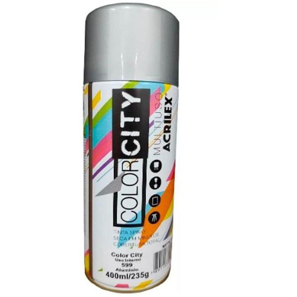Tinta Spray Color City 400ml 250g Alumínio 599 Acrilex