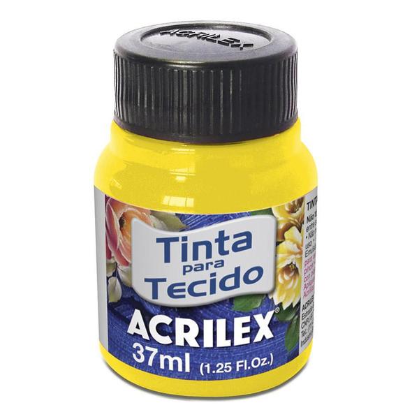 Tinta Tecido Fluor 37ml - 102 - Amarelo Limao - Acrilex