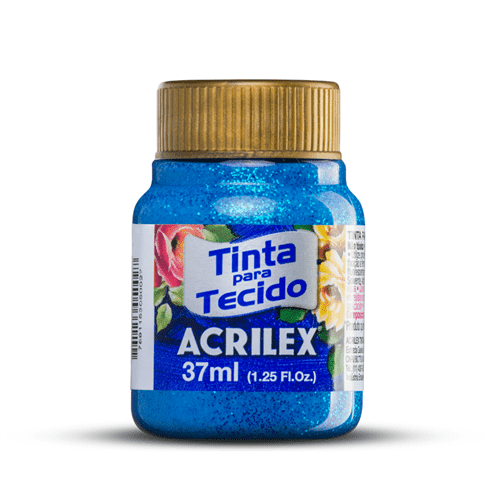 Tinta Tecido Glitter 37Ml (Acrilex) (CRISTAL)
