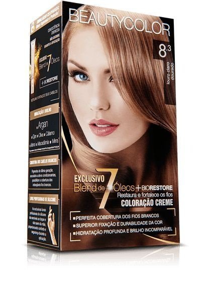 Tintura Beauty Color Kit Nova 8.3 Louro Claro Dourado