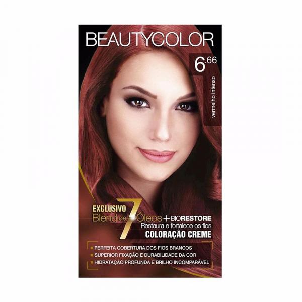 Tintura Beautycolor Kit 6.66 Vermelho Intenso