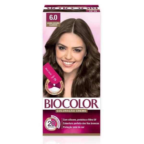 Tintura Biocolor Coloração Creme Louro Escuro 6.0 Mini Kit - Aldactone