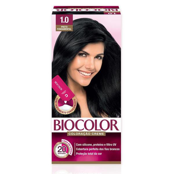 Tintura Biocolor Coloração Creme Preto 1.0 Mini Kit