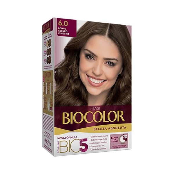 Tintura Biolocor Creme Louro Escuro 6.0 - Biocolor