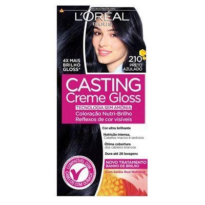 Tintura Casting Creme Gloss 210 Preto Azulado - Garnier