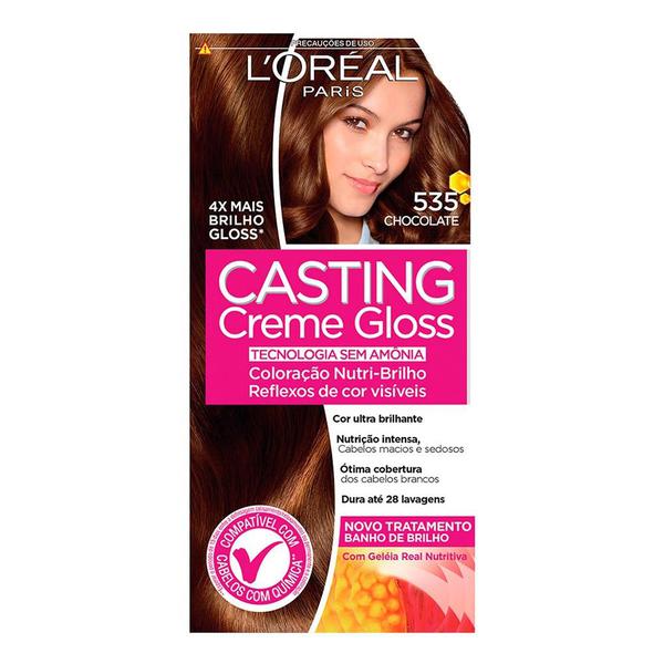 Tintura Casting Creme Gloss L'Oréal - Nº 535 Chocolate - Loreal - Dpgp - Hpc