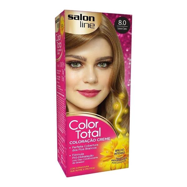 Tintura Color Total 8.0 Louro Claro - Salon Line