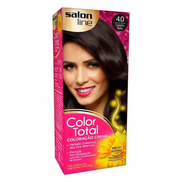 Tintura Color Total Salon Line Castanho Médio 4.0