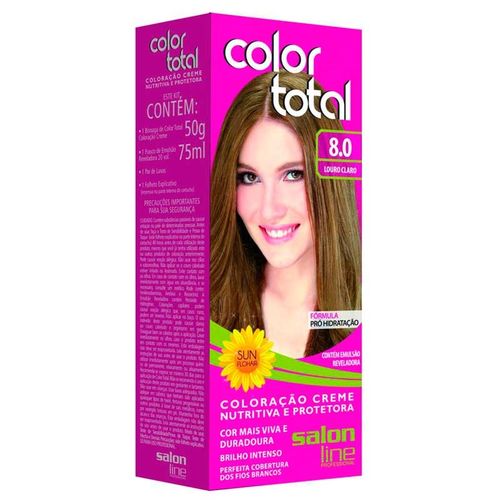 Tintura Color Total Salon Line Louro Claro 8.0
