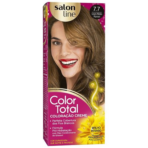 Tintura Color Total Salon Line Louro Médio Marrom 7.7