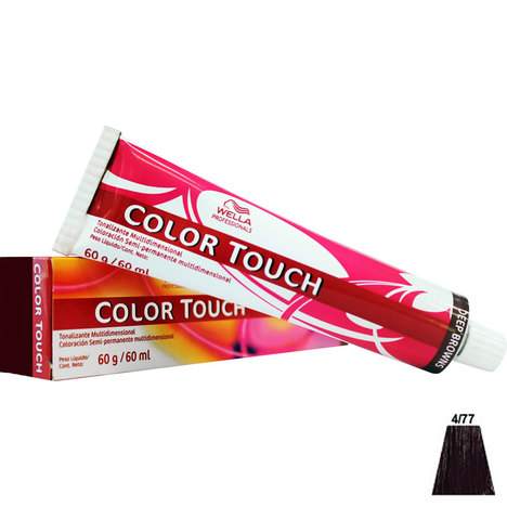 Tintura Color Touch Castanho Médio Marrom Intenso 4.77