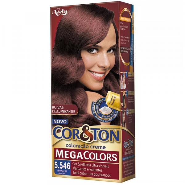 Tintura Cor Ton Kit Mega Colors - Cor 6.646 Vermelho Cereja - Niely