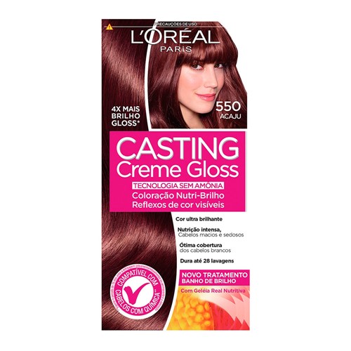 Tintura Creme Casting Creme Gloss L'oréal Acaju 550 Kit