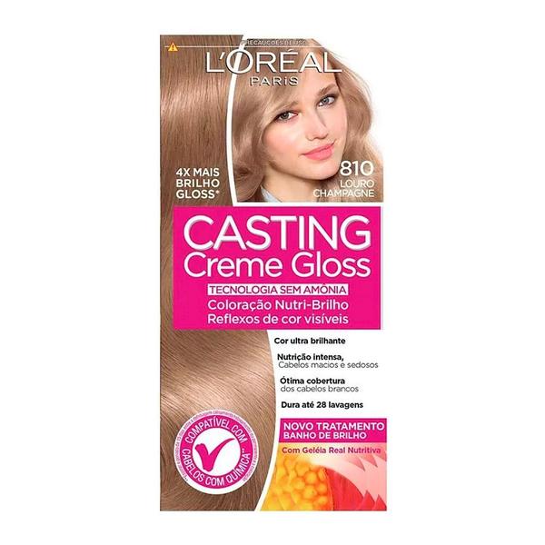 Tintura Creme Casting Creme Gloss L'oréal Louro Champagne 810
