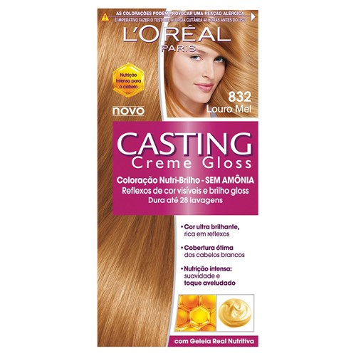 Tintura Creme Casting Creme Gloss L'oréal Louro Mel 832 Kit