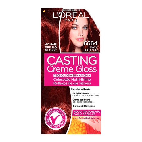 Tintura Creme Casting Creme Gloss L'oréal Maçã do Amor 6664 Kit