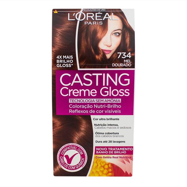 Tintura Creme Casting Creme Gloss L'oréal Mel Dourado 734
